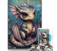 Puzzle Baby Dragon per adolescenti, 1000 pezzi, giocattoli educativi per l'apprendimento, giochi per famiglie, regalo di compleanno, regali (38x26cm)