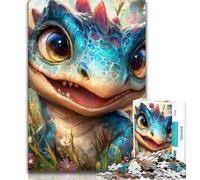 Puzzle Baby Dragon per adulti e adolescenti, 1000 pezzi, giocattoli, giochi educativi, antistress, lista dei desideri con Babbo Natale (38x26cm)