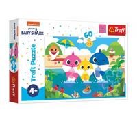 Puzzle Baby Shark - Famiglia di squali in vacanza, 60 pezzi (33 × 22 cm)