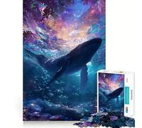 Puzzle "Balena in un oceano colorato" da 1000 pezzi,divertente gioco con tecnologia di taglio laser avanzata,ideale per le vacanze e l'intrattenimento al chiuso (38x52cm)