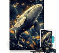 Puzzle "Balena nella foresta" da 1000 pezzi,gioco di abilità mentale,incastro stabile,parti che non si spostano,passatempo divertente per i lunghi weekend (50x75cm)