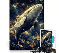 Puzzle "Balena nella foresta" per ragazzi,1000 pezzi,gioco stimolante per la mente,montaggio sicuro e facile,attività per rafforzare i legami affettivi (38x52cm)