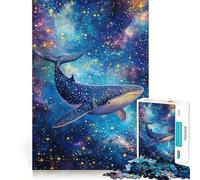 Puzzle "Balena nella Galassia" da 1000 pezzi,gioco di abilità mentale,incastro stabile,parti che non si spostano,passatempo divertente per i lunghi weekend (38x52cm)