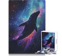 Puzzle Balena nello spazio 1000 pezzi Gioco divertente per lo sviluppo cognitivo Speciale regalo di festa premuroso Dimensioni 38x26cm