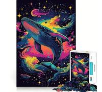 Puzzle "Balena nello spazio" da 1000 pezzi per ragazzi,gioco stimolante per la mente,montaggio sicuro e stabile,divertimento assicurato per tutta la famiglia (50x75cm)