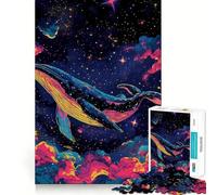 Puzzle "Balena nello spazio" per adulti,1000 pezzi,gioco di memoria,montaggio sicuro e stabile,gioco significativo per costruire connessioni (38x26cm)