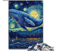 Puzzle "Balene nel cielo notturno" da 1000 pezzi per adolescenti, regalo di compleanno per trascorrere il tempo in casa, regali, arte murale per 14+ anni (26x38cm)