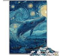 Puzzle "Balene nel cielo stellato" per adolescenti, 1000 puzzle, modelli da assemblare, attività divertenti da fare a casa, regalo di compleanno, regali da viaggio (26x38cm)