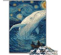 Puzzle Balene nel cielo stellato per adulti 1000 pezzi, ammazza il tempo durante le vacanze a casa Ogni pezzo è unico Gioco divertente e stimolante per tutta la famiglia (26x38cm)