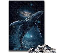 Puzzle "Balene sotto il cielo notturno" da 1000 pezzi per adulti, giocattoli, giochi educativi, regali di Babbo Natale segreto antistress per bambini dai 14 anni in su, 26x38cm