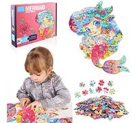 Puzzle Bambini Jigsaw Puzzle Animali Sirenetta 128 Pezzi Giochi Educativi Montessori per Femmina Maschio Puzzles Mare 3 4 5 6 7 8 9 Anni Ragazza Ragazzo Adulto Regalo