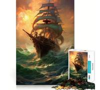 Puzzle "Barca a vela in tempesta" da 1000 pezzi per adulti Rafforza la memoria, calma la mente, offre un'esperienza di qualità e una piacevole sorpresa (50x75cm)