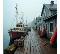 Puzzle Barca da molo con cabina, puzzle 150 pezzi per Adulti e Ragazzi 26x26inch, Intrattenimento Creativo, Sfide Divertenti, Bellissimi Regali per Gli Amanti dei Puzzles, puzzles Decorazione per Casa