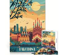 Puzzle Barcelona Dreamscape da 1000 pezzi per adolescenti, esercizio mentale, svago leggero, chiusura a incastro, (38x26cm)