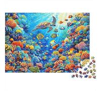 Puzzle Barriera Corallina 1000 pezzi Mondo Marino Riciclabile per Adulti Estremamente Difficile Aiuto Demenza Senile 52x38cm