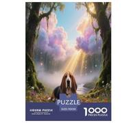Puzzle Basset Hound 1000 Pezzi Per Adulti, Rompicapo Con Basset Hound Forest, Gioco Educativo, Regalo Compleanno 70x50cm/1000pcs