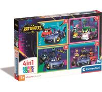 Clementoni 21529 Batwheels Jigsaw 4 in 1 12+16+20+24 Pieces-Supercolor Children
