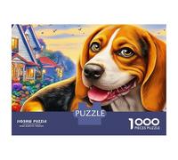 Puzzle Beagle da 1000 pezzi, carta di alta qualità, che migliora la, per adulti e adolescenti, puzzle con sorriso caldo e gioioso, regalo e gioco per il tempo libero, gioco 38x26 cm/1000 pezzi