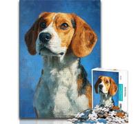 Puzzle Beagle da 1000 pezzi per adolescenti e adulti, sfida difficile antistress, migliora l'amore tra coppie, 50x75cm