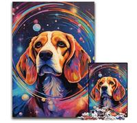 Puzzle "Beagle Dog In The Galaxy" da 1000 pezzi per adulti, puzzle impegnativi, rompicapo fai da te per adolescenti, 50x75cm/19,68x29,52 pollici