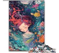Puzzle "Beautiful Girl in The Ocean" da 1000 pezzi per adolescenti, giocattoli per l'intrattenimento della famiglia, ideale come regalo per tutta la famiglia (26x38cm)