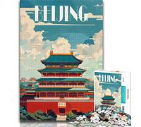 Puzzle Beijing Splendor per adolescenti, giocattoli da gioco stimolanti Ogni pezzo è unico Gioco stimolante e divertente per tutta la famiglia, 38x26cm