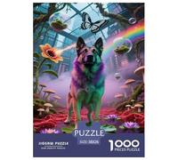 Puzzle Belgian Malinois Dog A 1000 Pezzi, Puzzle Fantasy Garden Adulti, Gioco Diabilità Impossibile Puzzle Pittura Giochi Rilassamento E Intelligenza Regali Di Festa 38x26cm/1000pcs