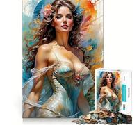 Puzzle "Bellezza Angelica" da 1000 pezzi,divertente per stimolare la concentrazione,tagliato al laser per un incastro perfetto,attività ideale per rafforzare il legame con i propri cari (38x26cm)