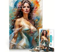 Puzzle "Bellezza Angelica" da 1000 pezzi per ragazzi,divertente gioco di memoria,facile da completare,rilassante attività di gruppo al chiuso (38x52cm)
