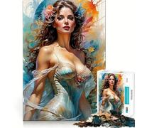 Puzzle "Bellezza Angelica" per adolescenti,1000 pezzi,gioco di sviluppo mentale,pezzi di dimensioni uniformi e precisi,attività divertente per tutta la famiglia (50x75cm)