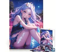 Puzzle "Bellezza celeste al chiaro di luna" per ragazzi,1000 pezzi,sviluppo cognitivo,divertimento tranquillo,pulito,ideale come regalo stagionale (38x52cm)