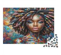 Puzzle Bellezza Dreadlocks 1000 Pezzi Carta Riciclata per Adulti Gioco Difficile Stimolante Antistress Regalo Divertente per la Casa 70x50cm/1000pcs