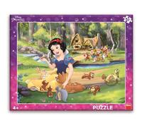 Puzzle Biancaneve e gli animaletti 40 pezzi su tavola