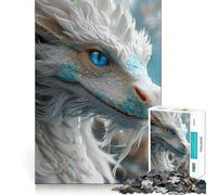 Puzzle bianco e blu da 1000 pezzi,gioco di concentrazione mentale,design a incastro preciso,sfida interattiva per il cervello per la casa (38x26cm)