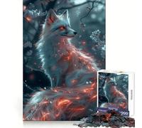 Puzzle bianco Sakura Kitsune da 1000 pezzi per adolescenti, stimolante per la mente, passatempo rilassante, facile da assemblare, regalo di Natale ideale (50x75cm)
