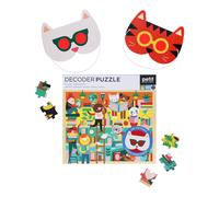Puzzle biblioteca Petit Collage con occhiali 3D