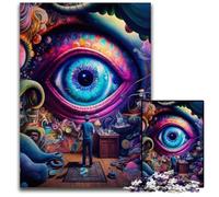 Puzzle Big Eyes da 1000 pezzi per adulti, in cartone, regalo perfetto per l'arredamento della casa e per il divertimento delle feste, 26X38CM/10,23x14,96 pollici.