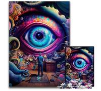 Puzzle Big Eyes da 1000 pezzi, rompicapo impegnativo, attività per la famiglia, decorazione per la casa, regalo di Natale 50x75CM/19,68x29,52 pollici