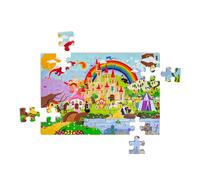 Puzzle Bigjigs Toys Mondo Fantasy - grande puzzle da pavimento in legno per bambini