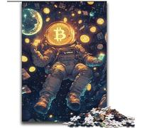 Puzzle Bitcoin Astronaut per adolescenti 2000 pezzi, modello di assemblaggio, ideale come regalo per tutta la famiglia, adatto per bambini dai 14 anni in su (70x100cm)