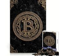Puzzle Bitcoin Celtic Knot Gold da 1000 pezzi per adulti, puzzle che stimola il pensiero critico e la consapevolezza, ideale come regalo di Natale (50x75cm)