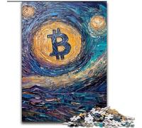 Puzzle Bitcoin cielo notturno da 1000 pezzi per adolescenti, modello di assemblaggio, ideale come regalo per tutta la famiglia, adatto per bambini di età compresa tra 14 e 50 anni (50x75cm)