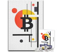 Puzzle Bitcoin Crypto Blockchain per adulti da 1000 pezzi, attività educativa di Focus Building, regalo perfetto per le occasioni festive, dimensioni 38x26cm