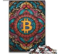 Puzzle Bitcoin in vetro colorato da 2000 pezzi per adolescenti, adatti a persone dai 14 anni in su, idee regalo per la decorazione della casa (70x100cm)
