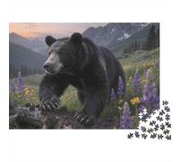 Puzzle Black Bear in Mountain Composto Da 1000 Pezzi Per Adulti, Gioco Diabilità Impossibile Puzzle Arte Gioco Intellettivo Familiare Regali Di Festa 52x38cm/1000pcs