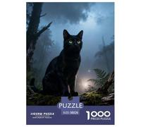 Puzzle Black Cat 1000 Pezzi Per Adulti E Ragazzi, Puzzle Con Misty Forest, Gioco Divertente E Istruttivo, Regalo Per Adulti E Ragazzi 38x26cm/1000pcs