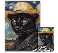 Puzzle "Black Leopard" di Van Gogh da 1000 pezzi, puzzle impossibili per adulti, idea regalo di compleanno, gioco rompicapo impegnativo 50x75CM/19,68x29,52 pollici