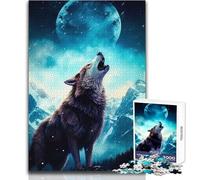 Puzzle Black Wolf da 1000 pezzi per adolescenti, gioco di sviluppo del pensiero logico, ottimo regalo per momenti significativi, dimensioni 38x52cm