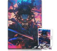Puzzle Blaze of The Demon Samurai da 1000 pezzi, divertente gioco per lo sviluppo cognitivo, speciale regalo di festa premuroso, dimensioni 50x75cm