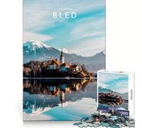 Puzzle Bled Slovenia per ragazzi, 1000 pezzi, stimolante per la mente, per un divertimento tranquillo, ideale per creare un regalo creativo (38x26cm)
